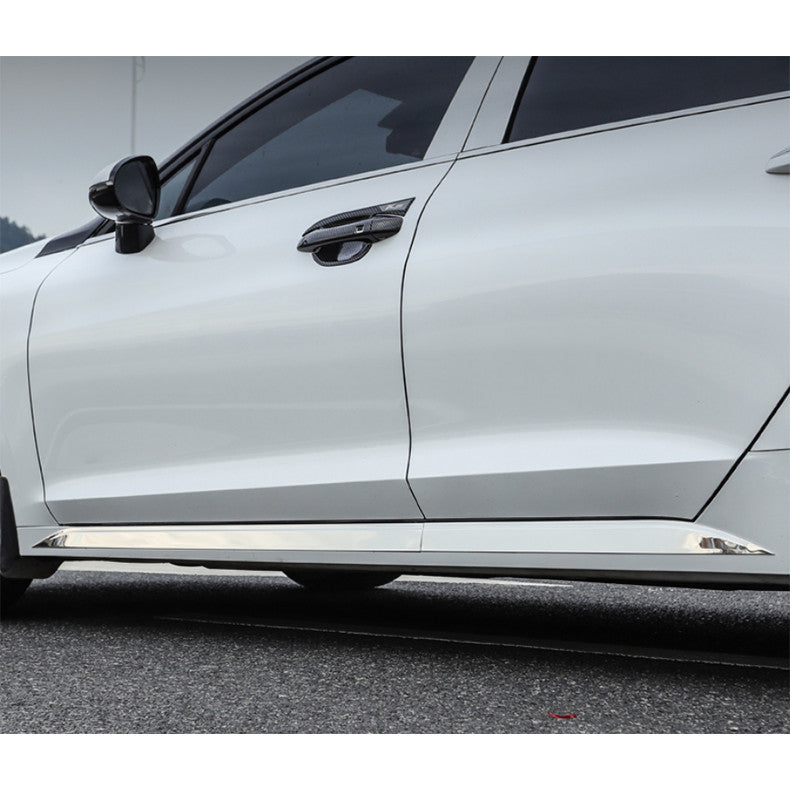 for Kia K5 2021-23 Chrome Steel Side Door Body Molding Skirt Guard Cover Trim 4x