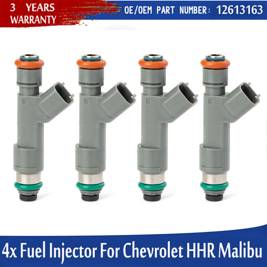 4-piece fuel injector for Chevrolet HHR Malibu 2.2L 2.4L 2009 - 2011 2010 - 2012 12613163