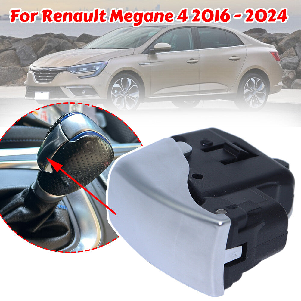 for Renault Megane 4 Automatic Gear Shift Knob Replacement Button Chrome 2016-24