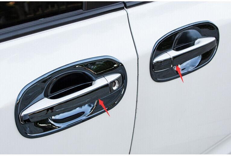 Black Titanium Exterior Side Door Handle Cover Trim for Toyota for Sienna 2011-2020