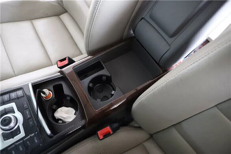 for Audi A6 2008-2011 Peach Wood Grain Gear Water Cup Holder Frame Cover Trim 1P