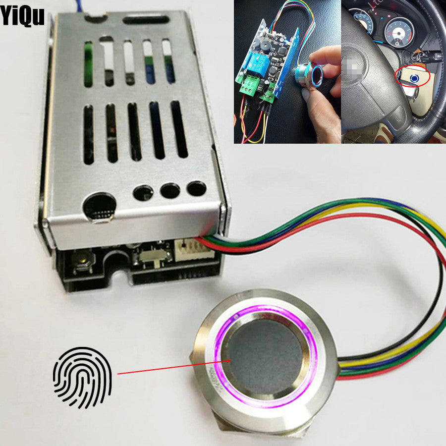 12V LED fingerprint control module for start and lock, suitable for door ignition 1x
