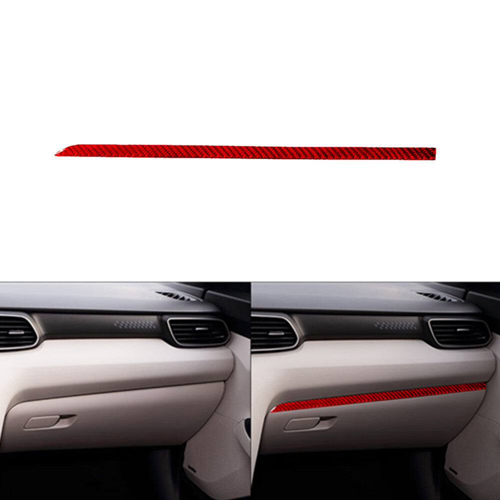 Red carbon fiber passenger glove box cover strip for Hyundai for Veloster JS 2019-22
