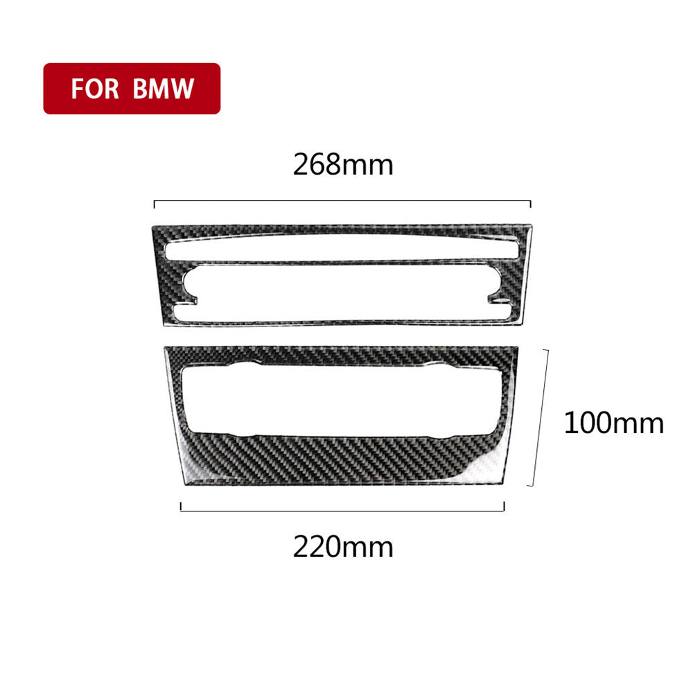 for BMW E90 3 Series 2005-12Carbon Fiber Air Conditioning CD Control Panel Cover