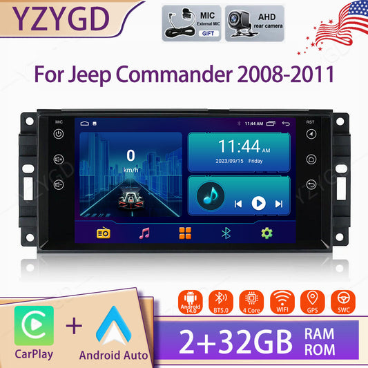 Android Auto Carplay for Jeep Commander 2008-2011 Car Stereo Radio Screen BT GPS