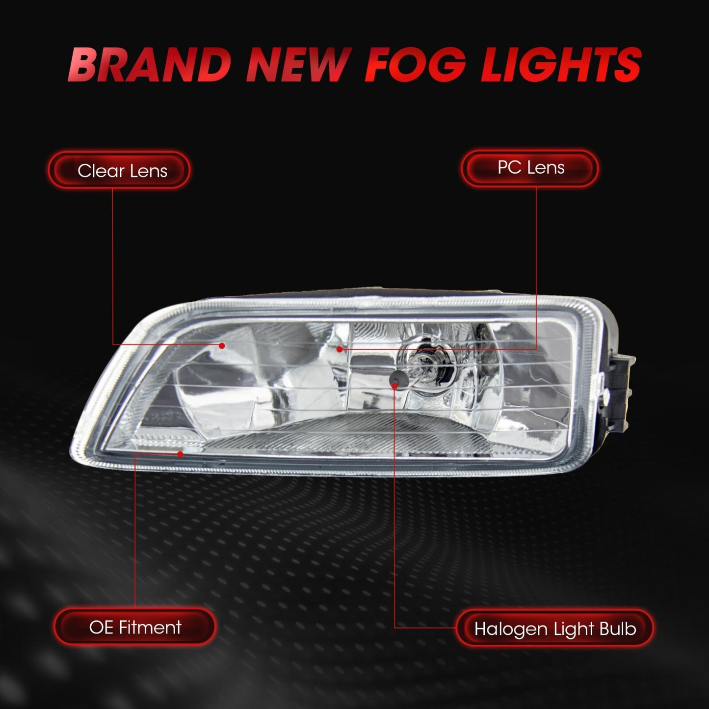 Fog light assembly suitable for 2003-2007 for Honda Accord sedans and 2004-2008 for Acura L+R models.