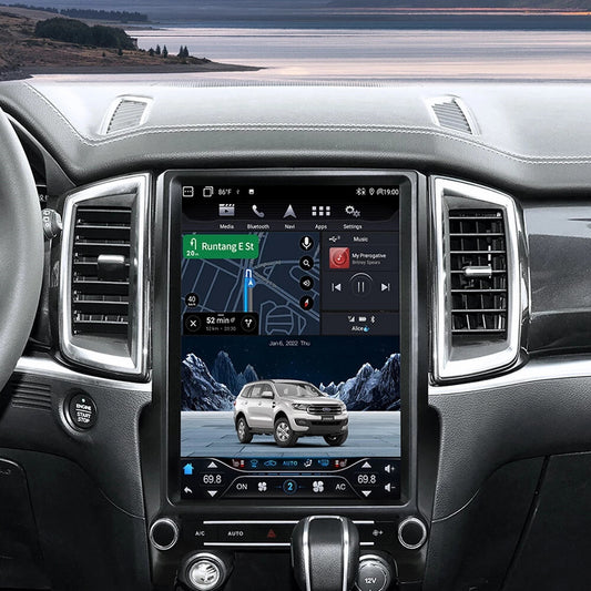 12.1 for Ford Everest Ranger Android 11 Car for Tesla Style Radio GPS Navigation