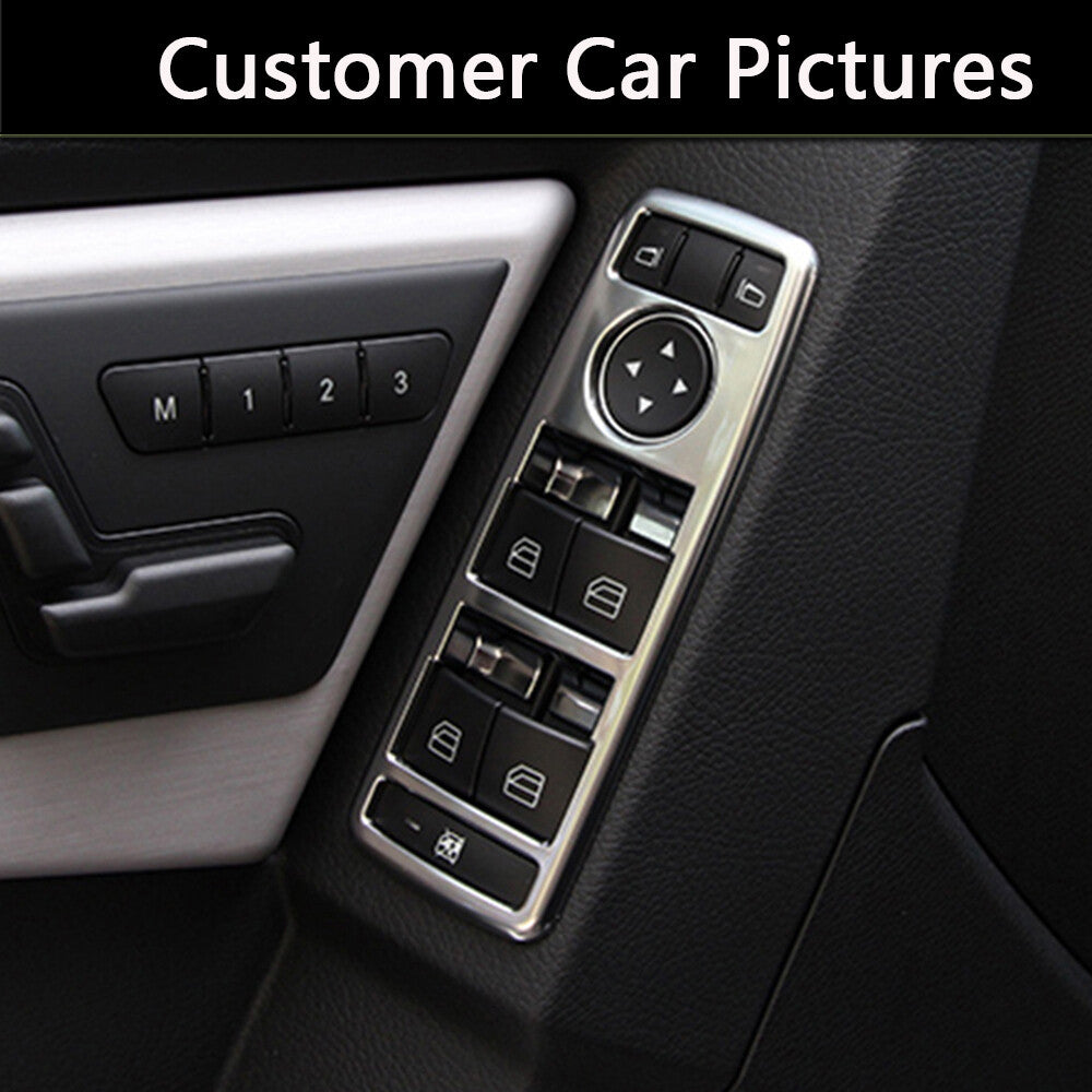 for Benz W176 W204 W212 C117 Car Door Armrest Window Lifting Buttons Frame Trim