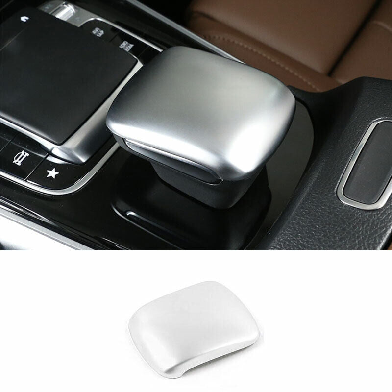 for Benz GLA W156 2020-2023 ABS Silver Central Console Gear Shift Knob Trim 1PCS