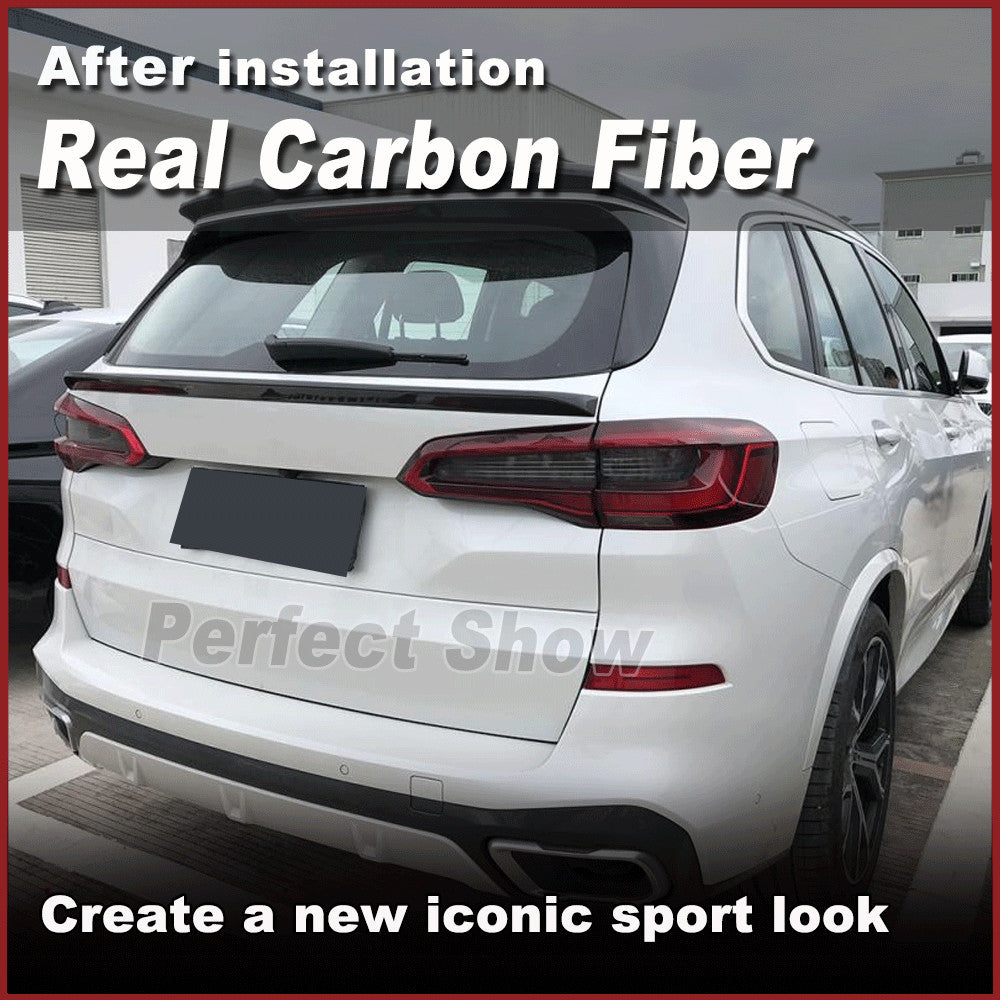 Fit for BMW X5 G05 F95 2019-20 Rear Middle Spoiler Trunk Wing Real Carbon Fiber