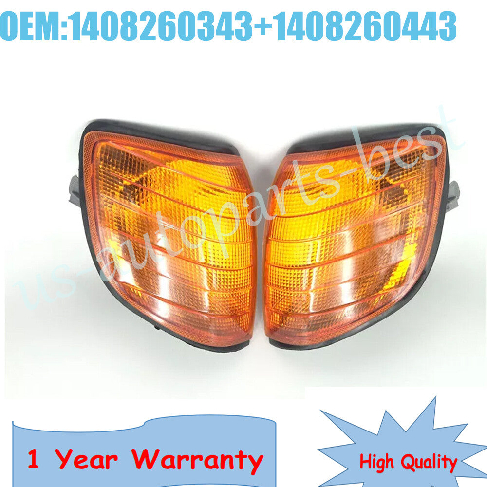 Pair Front Turn Signal Lamp Blinker Coner Light Fit For MB S-Class W140 300SD SE
