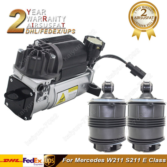 Air Suspension Compressor+Rear Air Spring Bag 4WD for Mercedes W211 S211 E Class