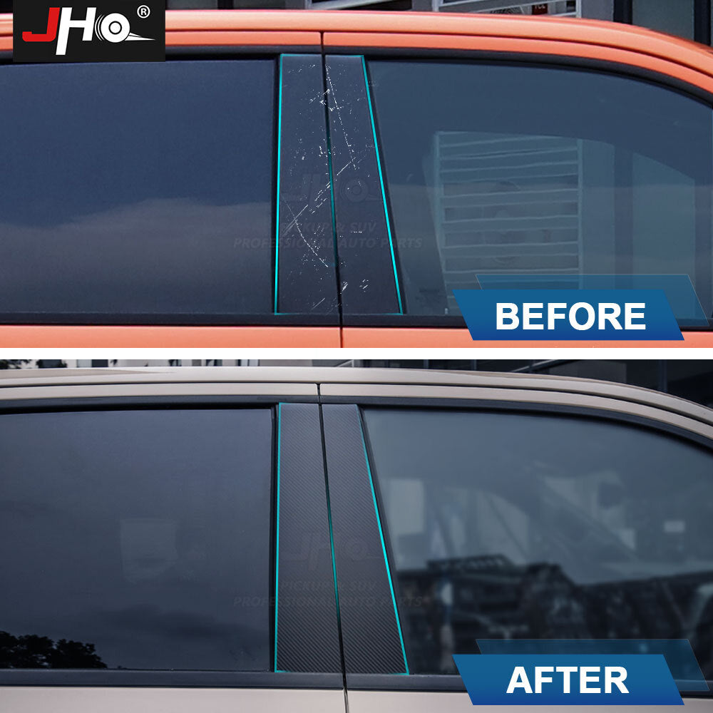 Window Pillar Post Sticker Carbon Fiber Protect Trim for Dodge for Ram 1500 TRX 2021