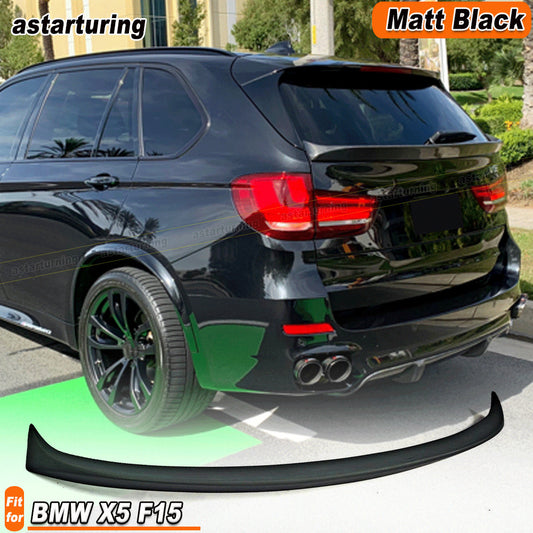 Fit for BMW X5 F15 2014-2018 Rear Middle Trunk Spoiler Window Wing Matte Black