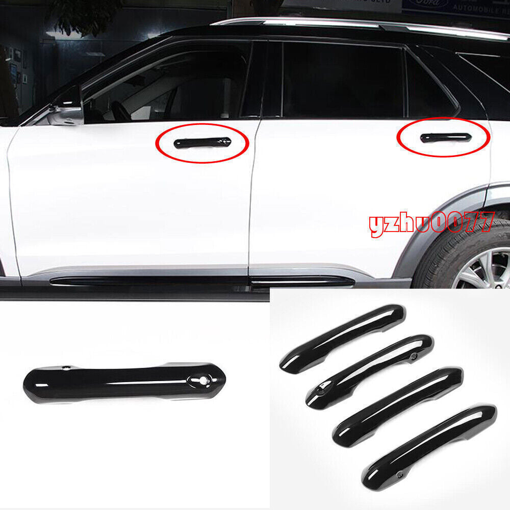 glossy black Car Door Handles Cover Trim Accessories for Ford Explorer 2020-2023