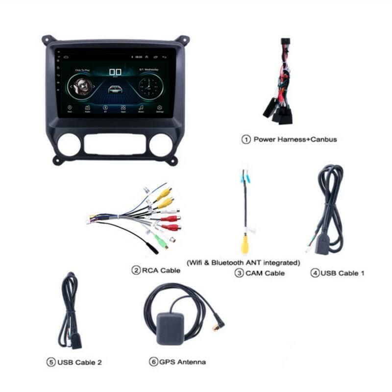 for GMC for Sierra for Chevy Silverado Radio Android 10.1 Stereo GPS Player FM 2014-2018