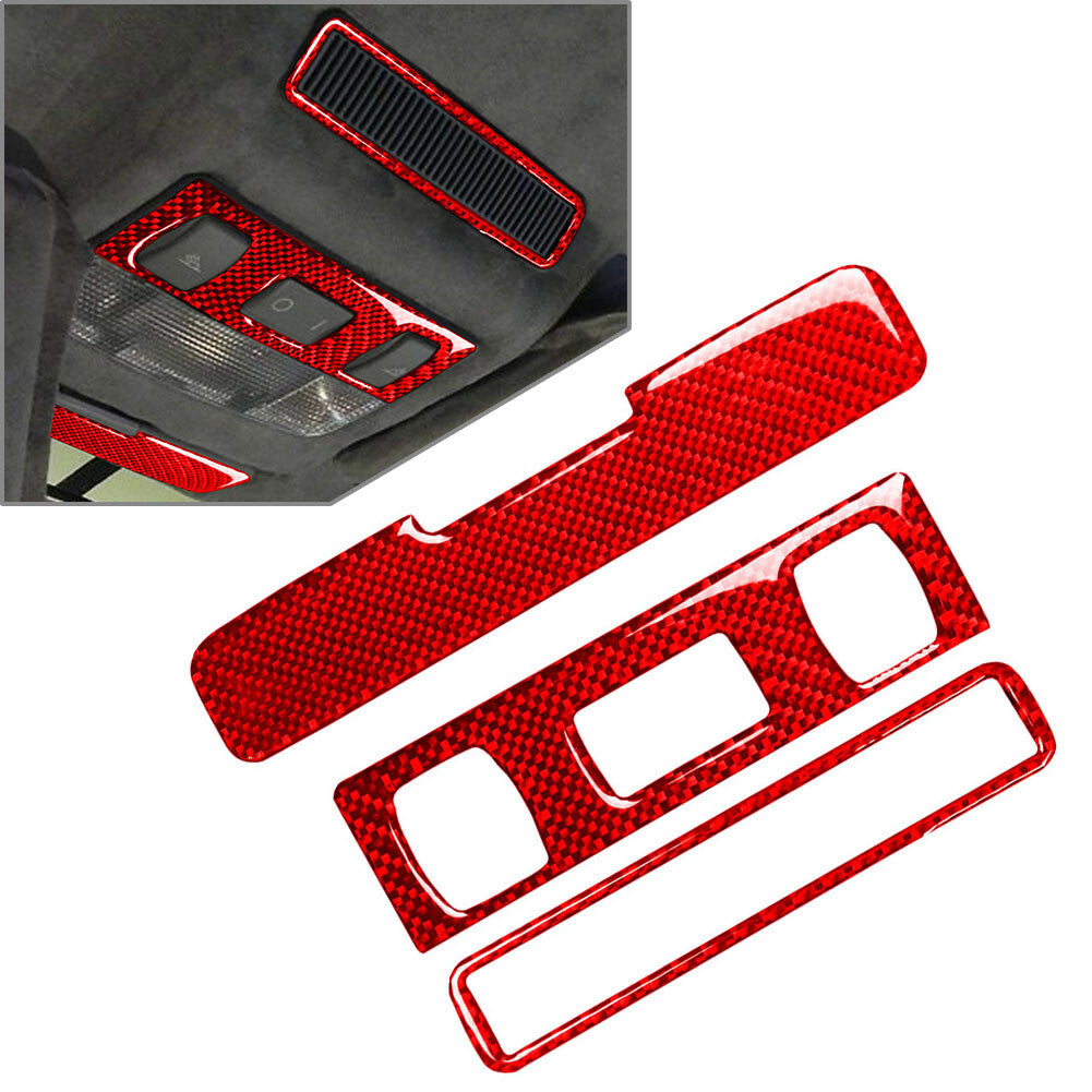 3Pcs Hardtop Car Reading Light Panel Cover Kit Red Fit for Audi TT 8N 2001-2006