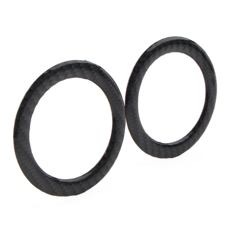 for Jeep Grand Cherokee 2x Carbon Fiber Rear Audio Speaker Ring Trim Cover