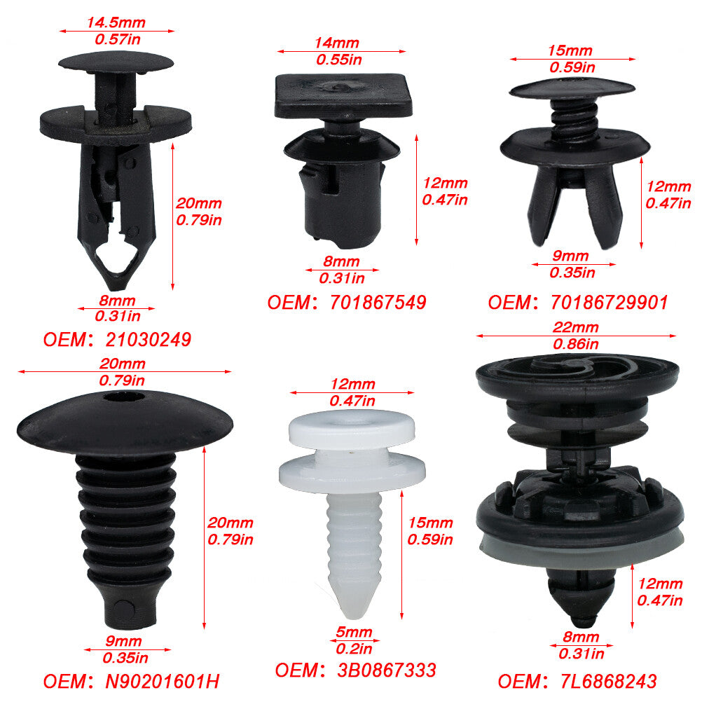 120 x mounting clips for VW bus T4 T5 T6 interior trim clips 701867549 de