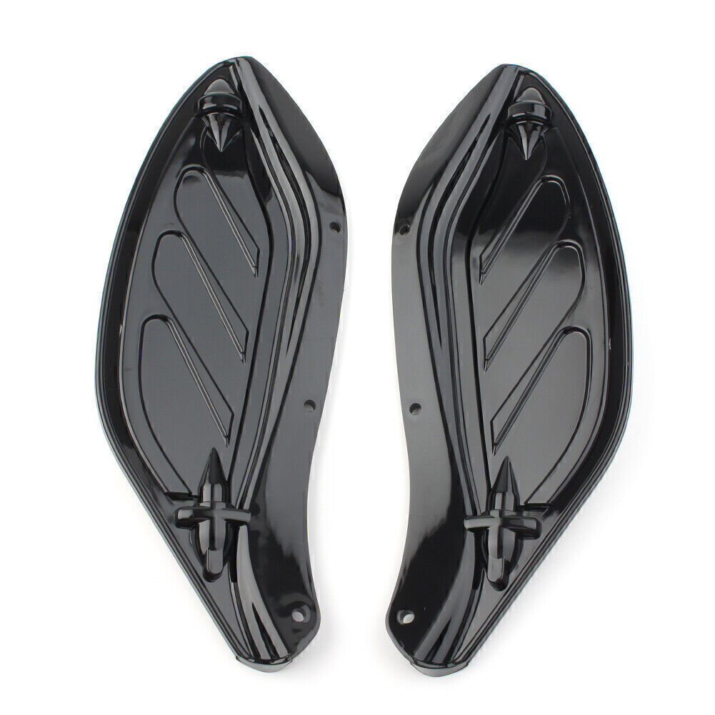 Side Wing Windshield Air Deflector Black Fit for Harley Touring FLHR FLHT CVO 96-13