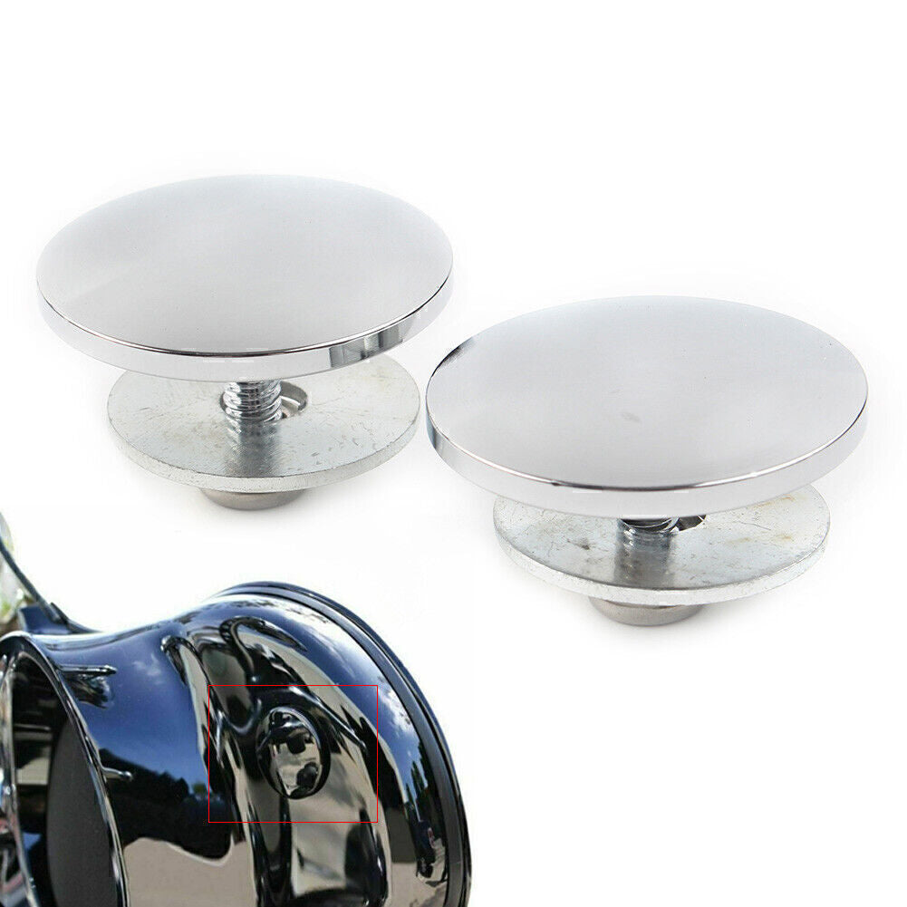 2PCs Inner Fairing Mirror Plugs Fit for Harley Street Glide Trike FLHXXX Chrome