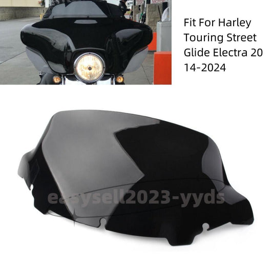 Black 10 Windshield Windscreen for Harley Touring Street Glide Electra Glide