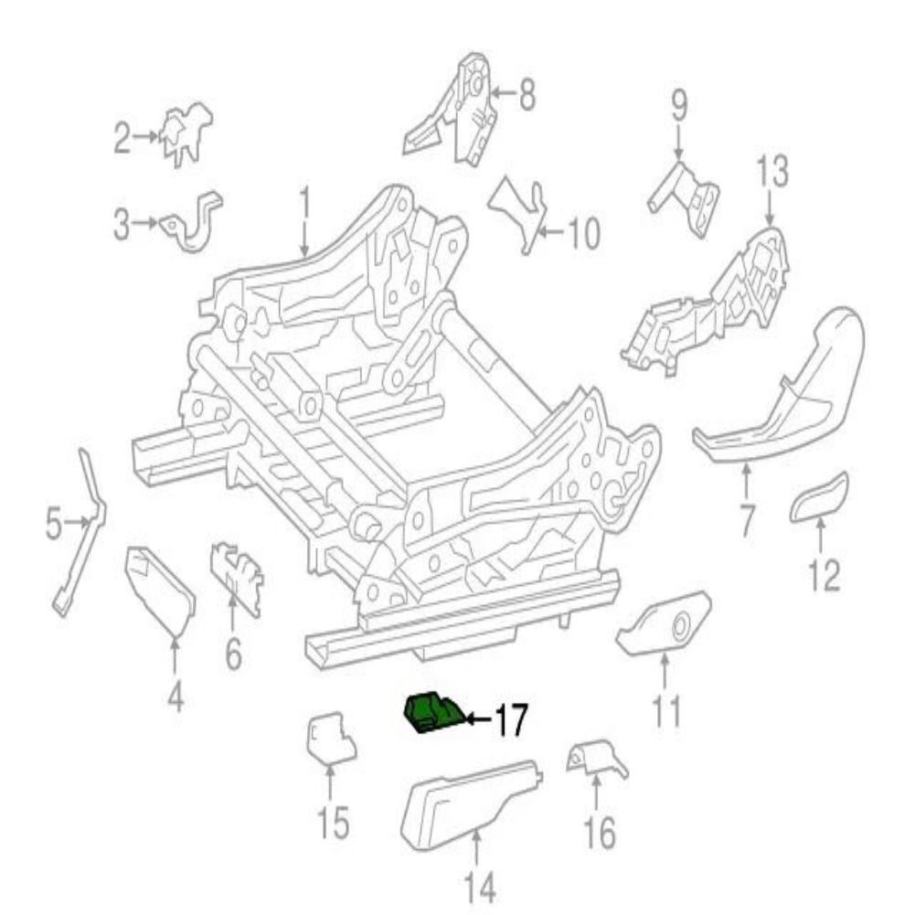 A16691913009051 for Seat Rail Cover for MERCEDES W166 X166 C292