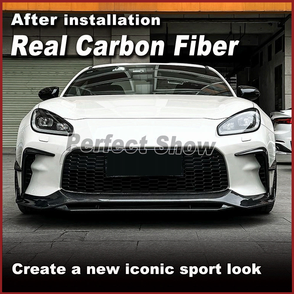 Fit for TOYOTA GR86 2022-23 REAL Carbon Fiber Front Bumper Lip Spoiler Splitter