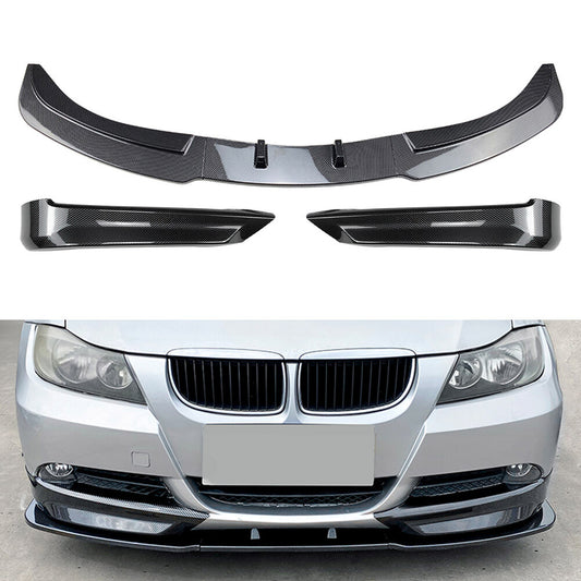 Front Bumper Spoiler Lip+Side Splitter Cover Trim for BMW 3 Series E90 E91 320i