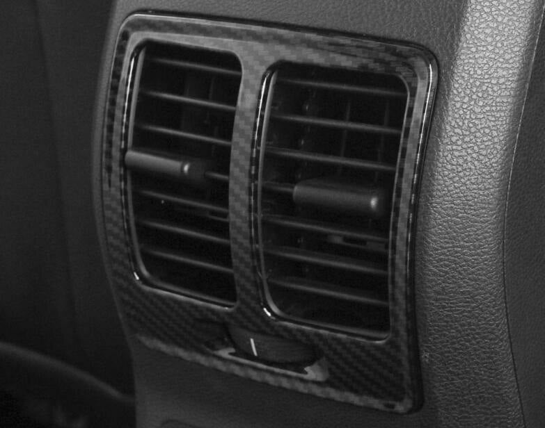 Carbon ABS Rear for Seat Air Vent Outlet Frame Trim for Ford Kuga Escape 2013-2019