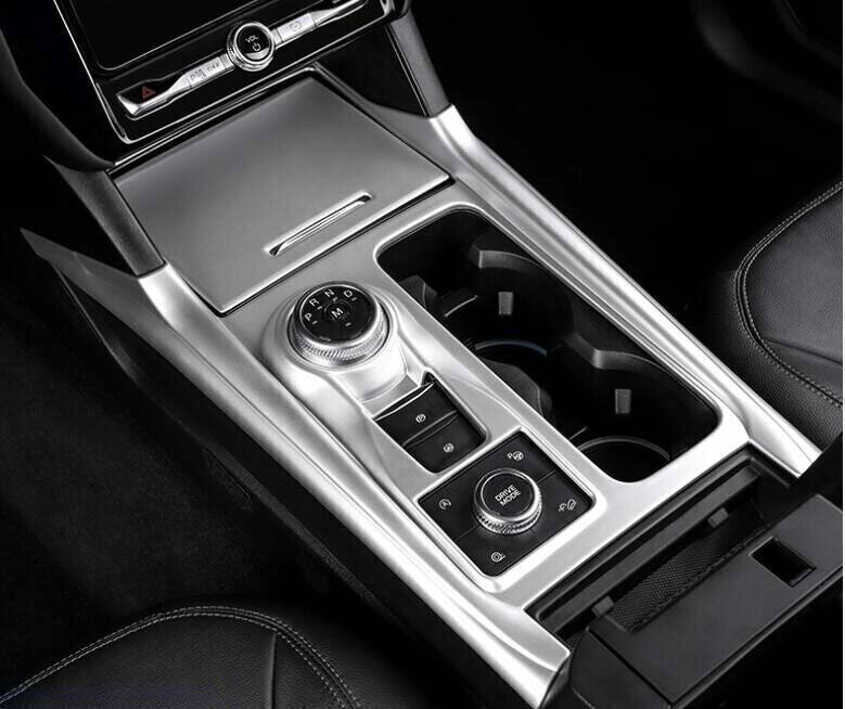 2PCS Gearbox Panel Trim Center Console Silver Matte for Ford Explorer 2020-2024
