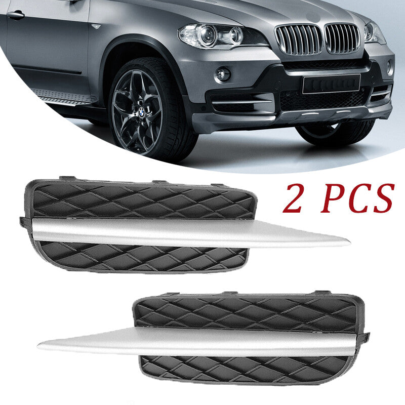 Pair Front Bumper Outer Grille Cover Chrome Trim Fit For 2007-2010 for BMW X5