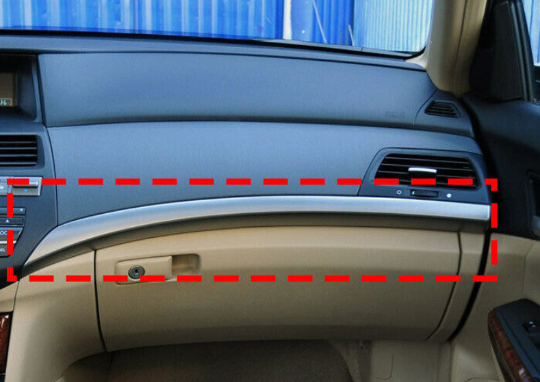 For 08-2012 for Honda Accord Replace ABS Silver Middle Console Dashboard Strip Trim