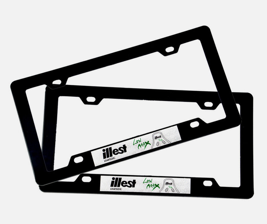 2-Piece Car Front and Rear License Plate Bracket Covers for Honda,for Acura,and for Mazda - Black - Bride