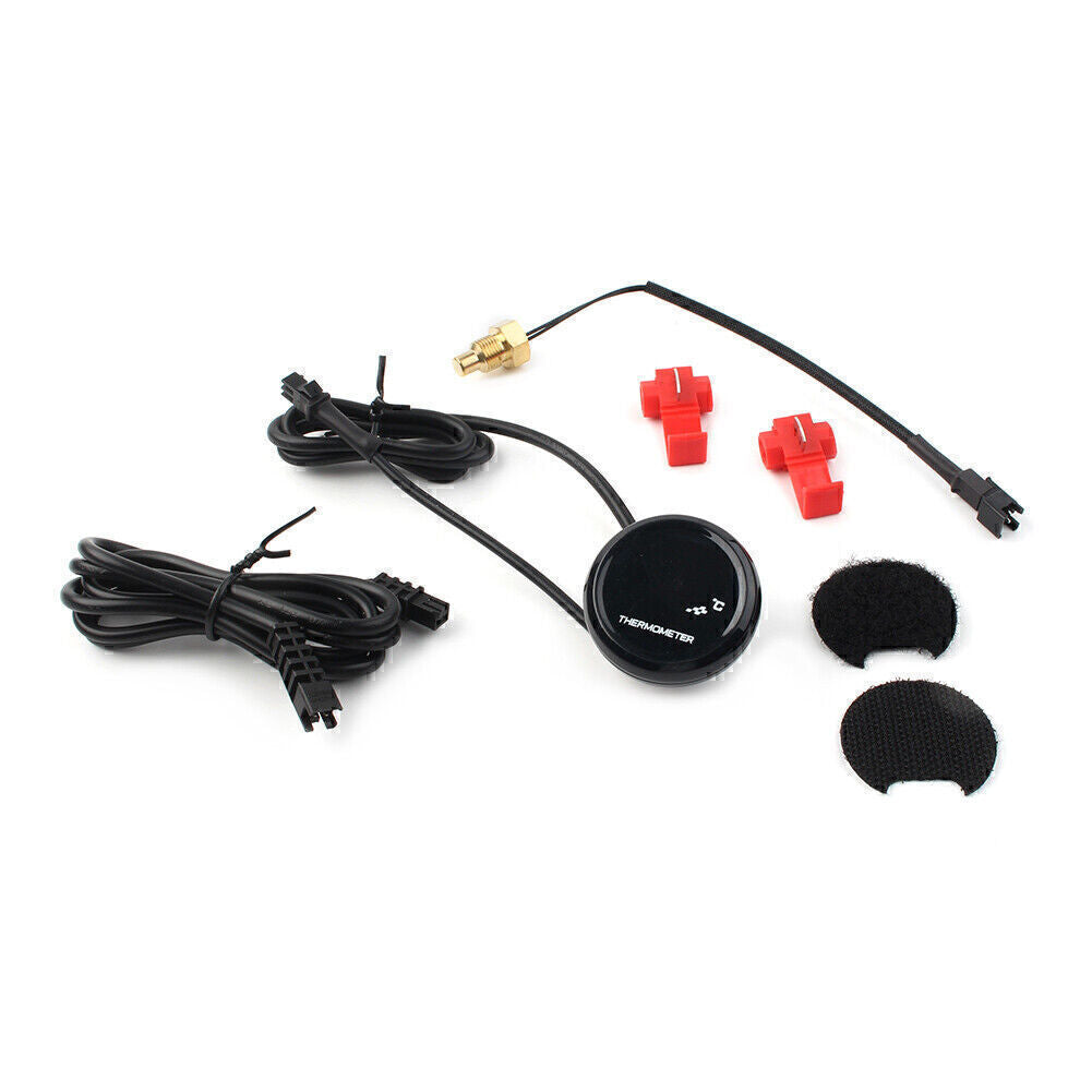 12V LCD Digital Thermometer Water Temperature Sensor Gauge Display