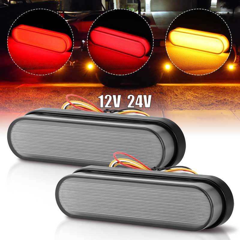 2X Motorcycle LED DRL Rear Stop Brake Tail Light Turn Signal Flowing for ATV UTV