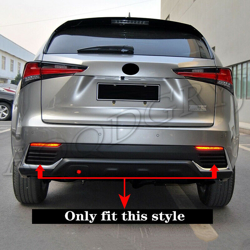 Glossy Black Rear Bumper Moulding Strip Trim for LEXUS NX300H NX200 2015-2020