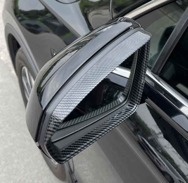 Rear View Side Mirror Rain Eyebrows for Volkswagen for Tiguan 2017-2022 Carbon Fiber
