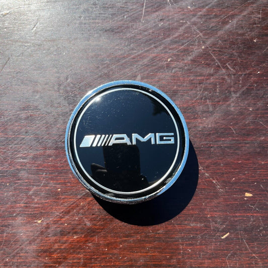 Black AMG front grille badge for Mercedes C-Class C300 C400 C43 C63 S63 1 piece 57 mm