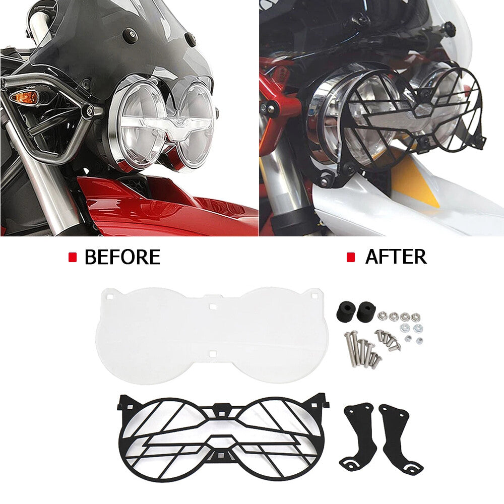For Moto Guzzi V85 TTFolding Headlight Guard Protector Grill Double Protection