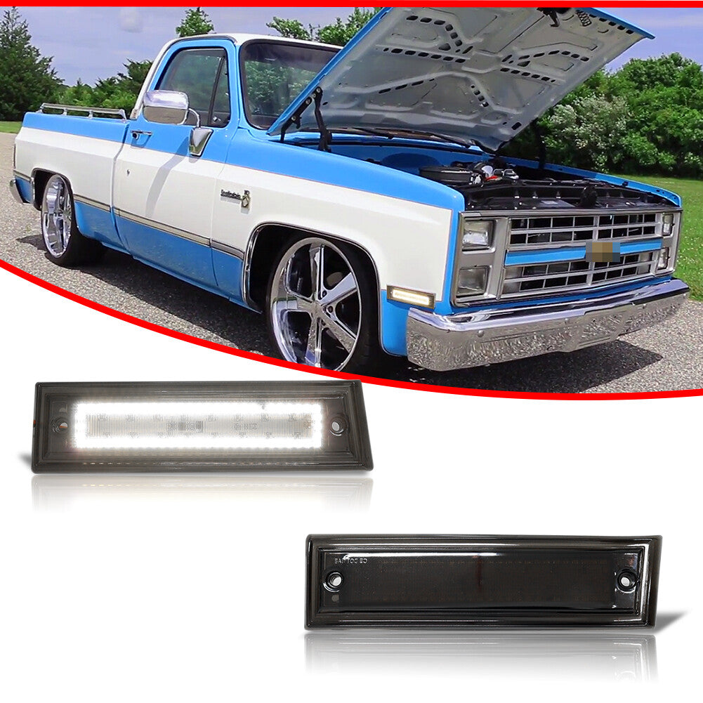 All-white LED side marker lights for Chevrolet Blazer for GMC Jimmy C/K Suburban pickups