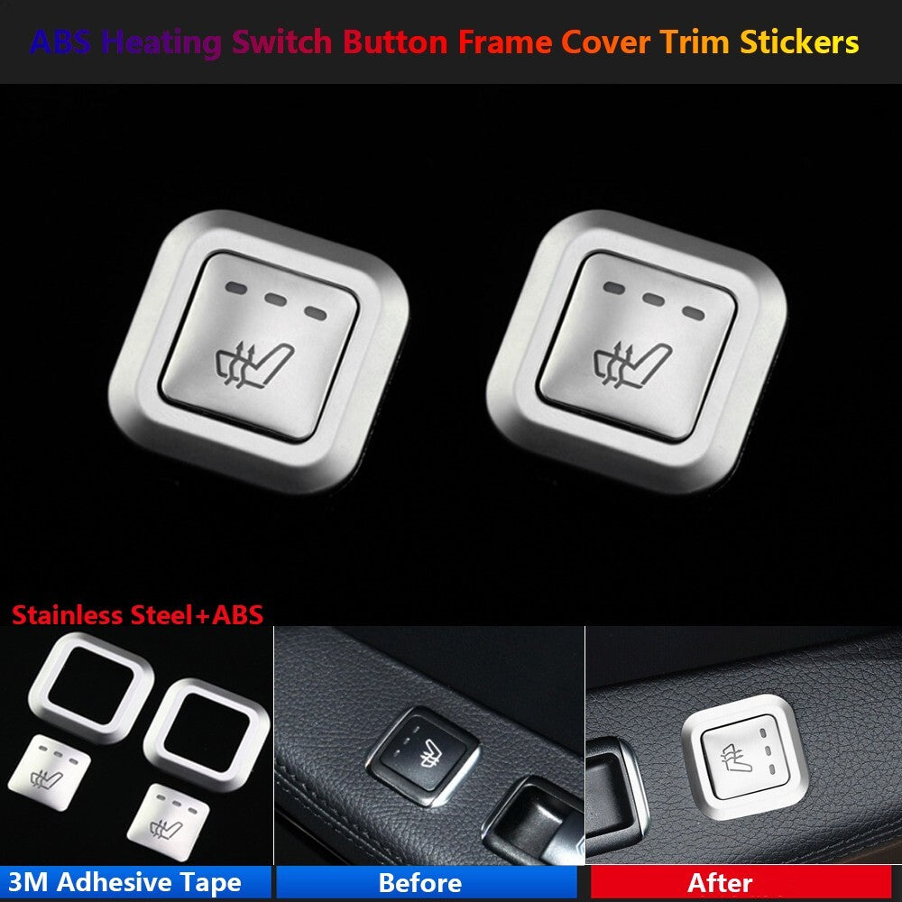 4Pcs for Mercedes-Benz E W212 Car Interior for Seat Heater Switch Panel Cover Trims