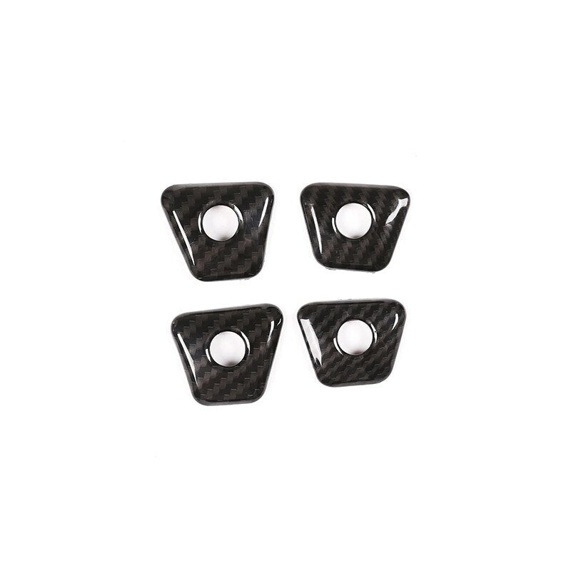 4-Piece Carbon Fiber Style Door Lock Cover Trim for BMW 5 Series G30 2017-2021