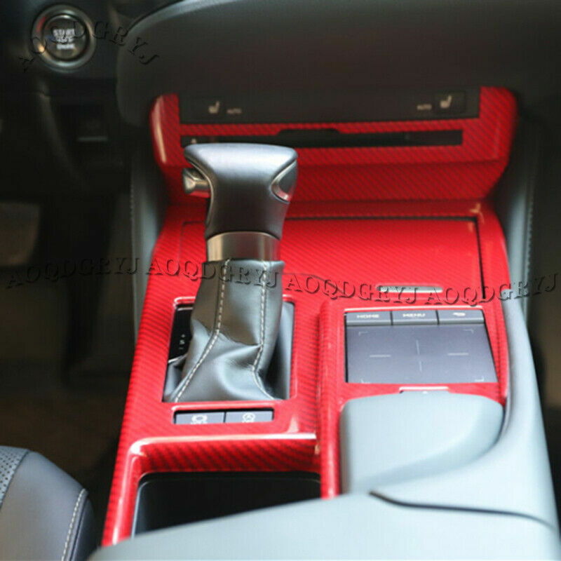 3P for Lexus ES350/300h 2019-2022 Red Carbon Fiber Gear Shift Panel Molding Trim