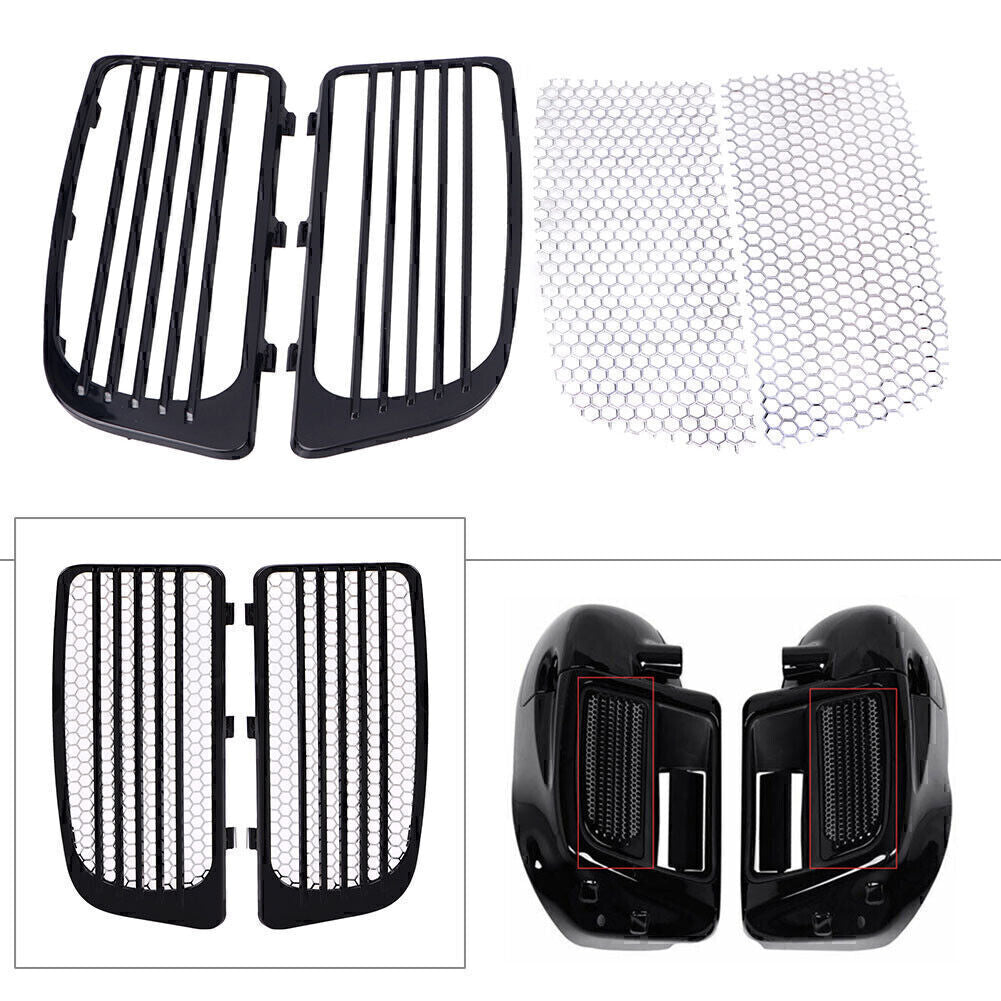 Black Radiator GrillsScreens Fit for Harley Electra Glide Low Ultra Limited FLHTKL