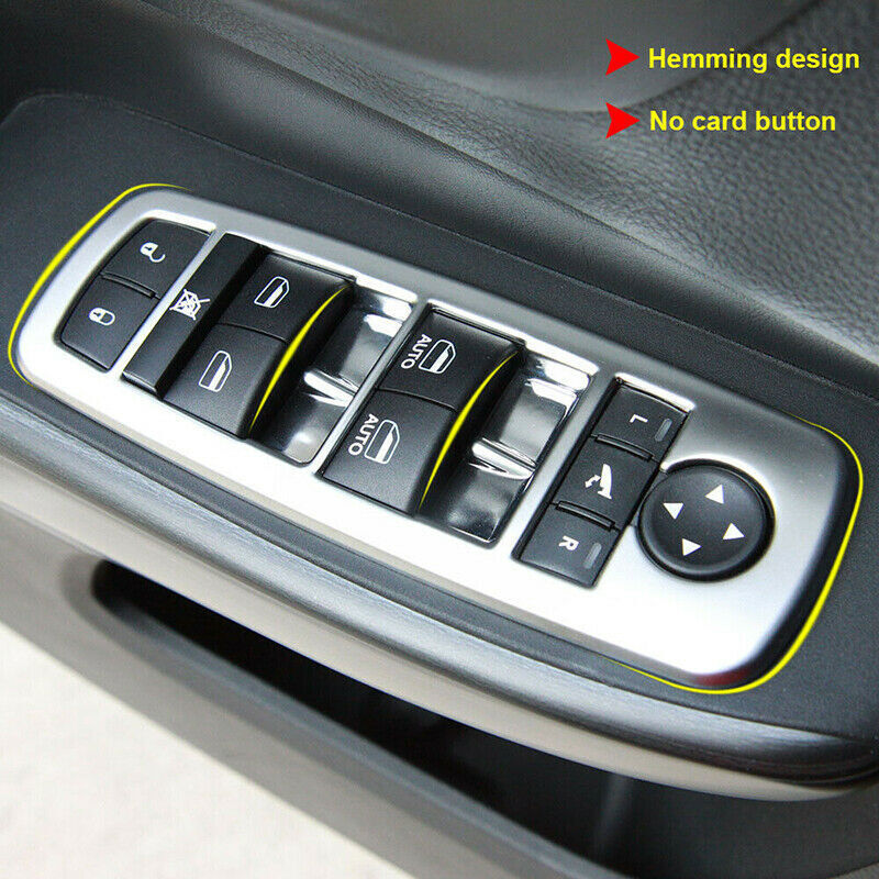for Jeep Grand Cherokee 2011-2020 Silver Car Window Lift Switch Panel Cover Trim