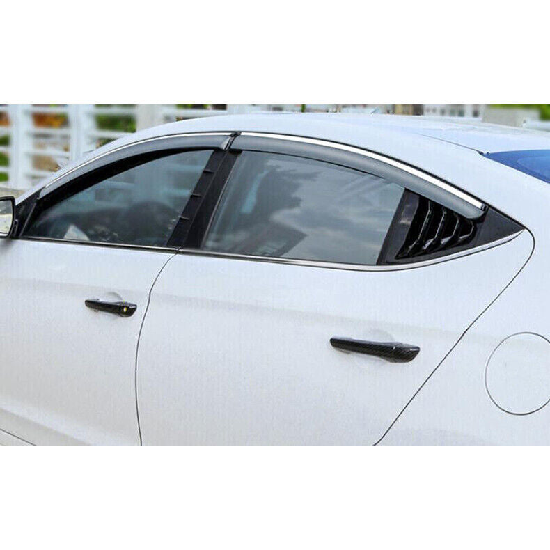 for Hyundai for Elantra 2017-20 W/Chrome Window Visor Sun Rain Guard Vent Shade Set