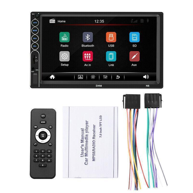 7 Touch Car Stereo MP5 Player GPS Radio Stereo FM BT Multimedia Support