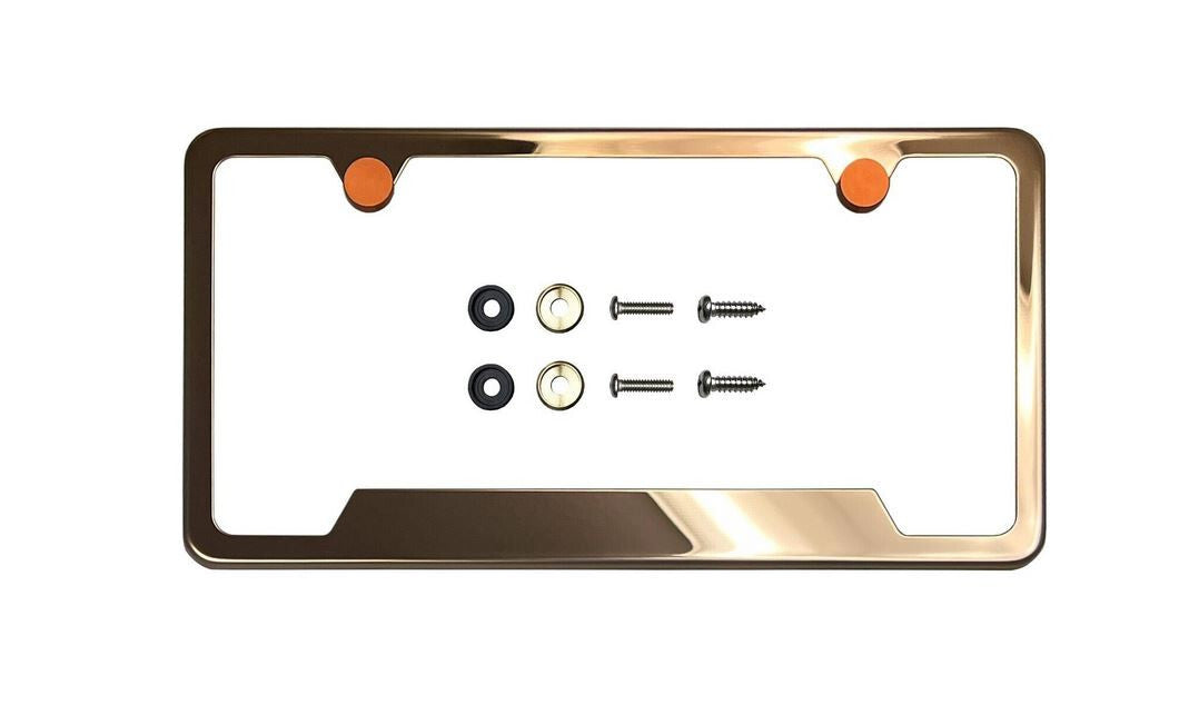 1 piece car license plate frame cover front cover rear trunk boot rose gold for BMW