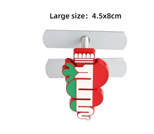 Side fender stickers and badges for Audi ABT cars, stainless steel, red chrome plated, 2 pieces